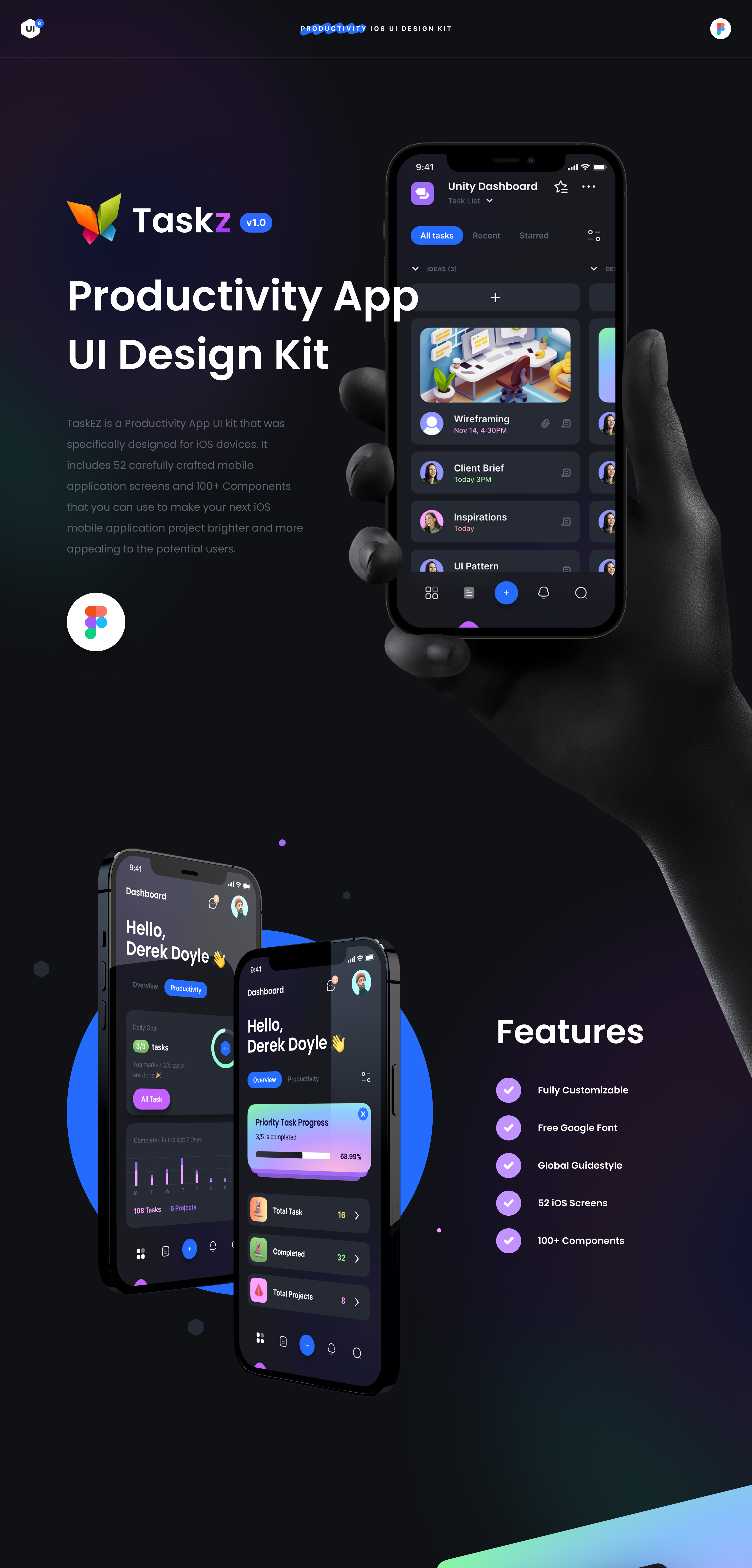 TaskZ - TaskMaster - Flutter UI Kit