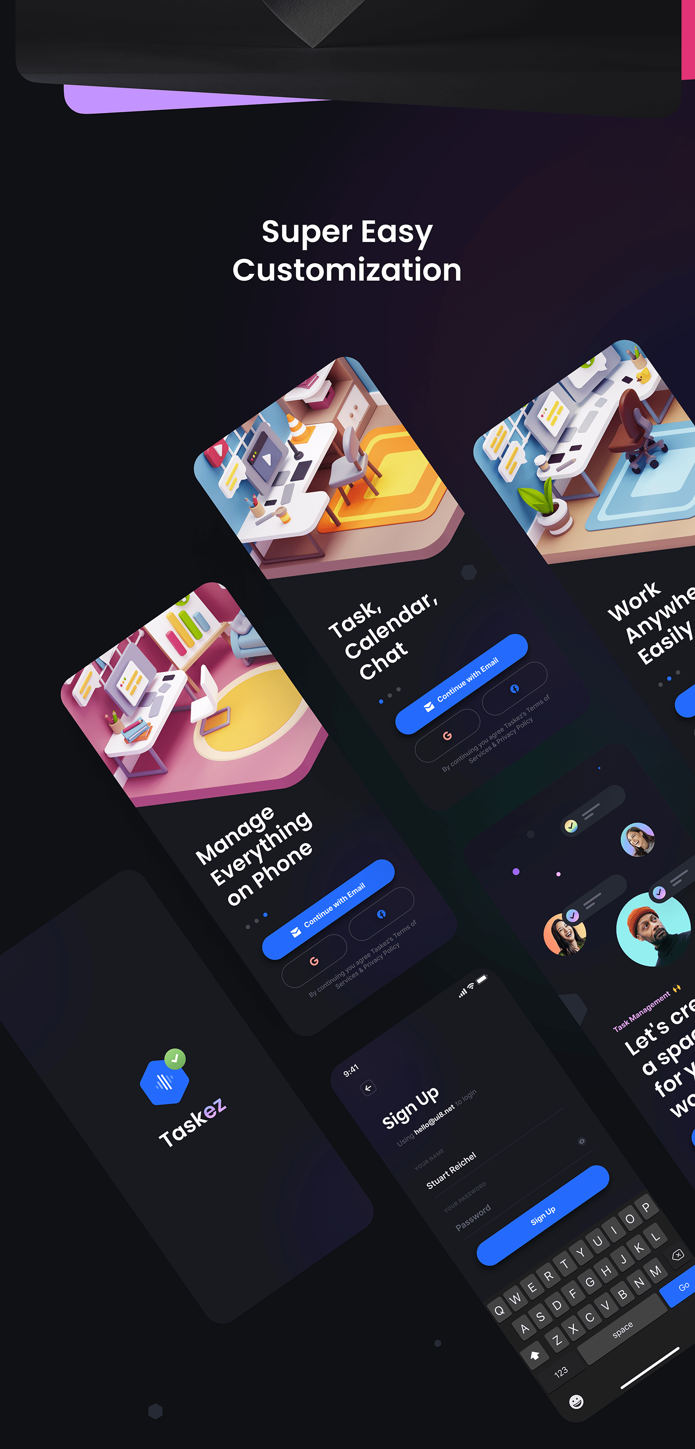 TaskZ - TaskMaster - Flutter UI Kit