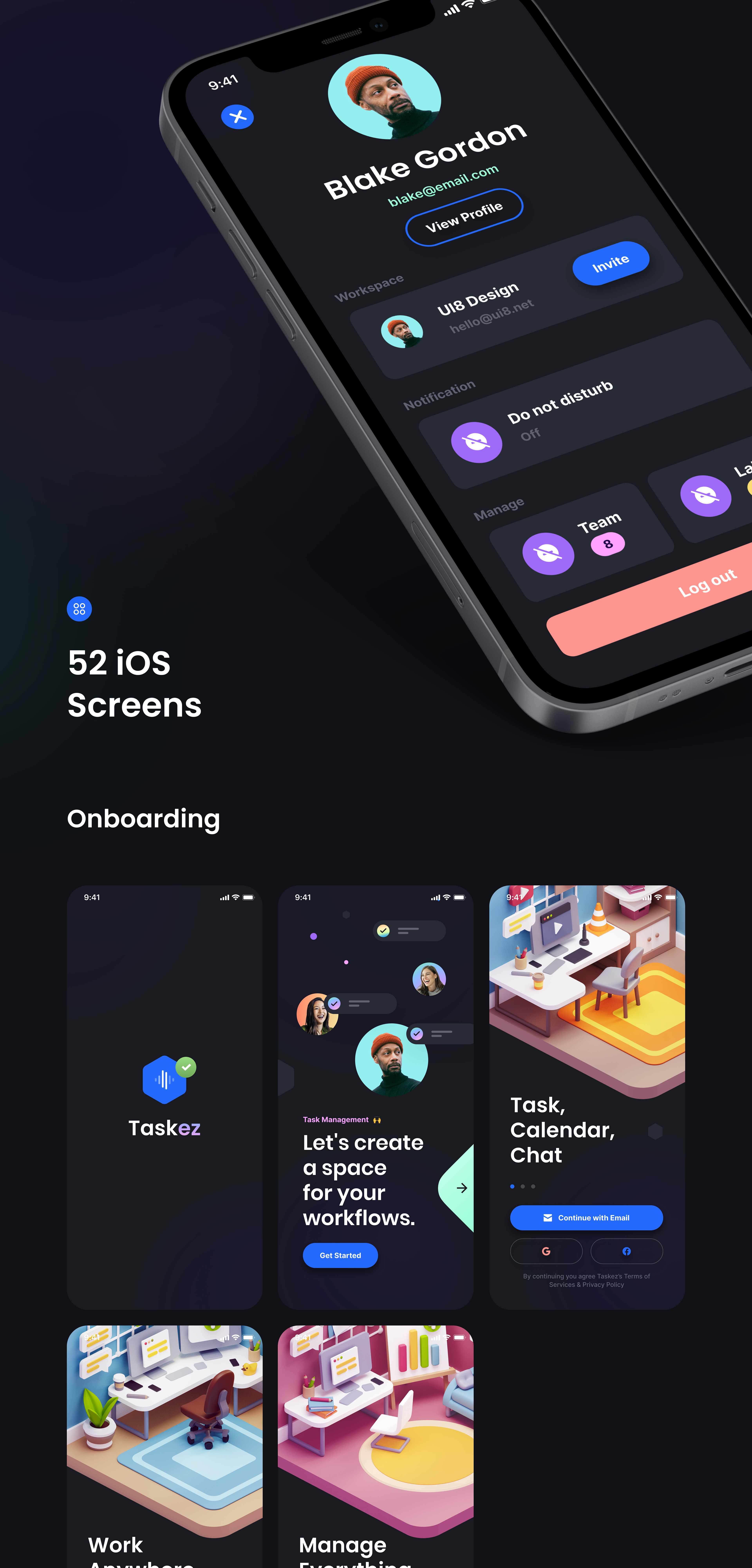 TaskZ - TaskMaster - Flutter UI Kit
