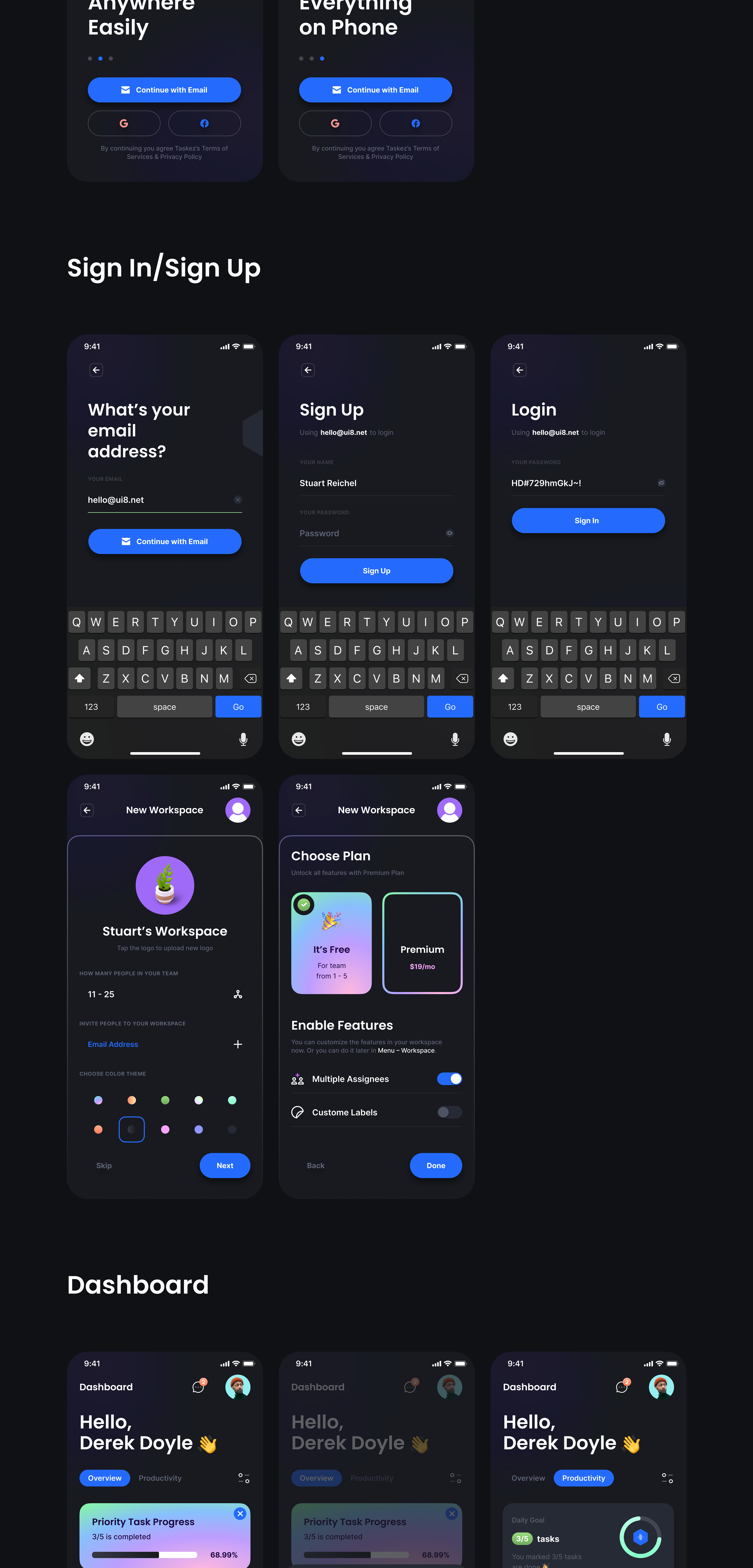 TaskZ - TaskMaster - Flutter UI Kit