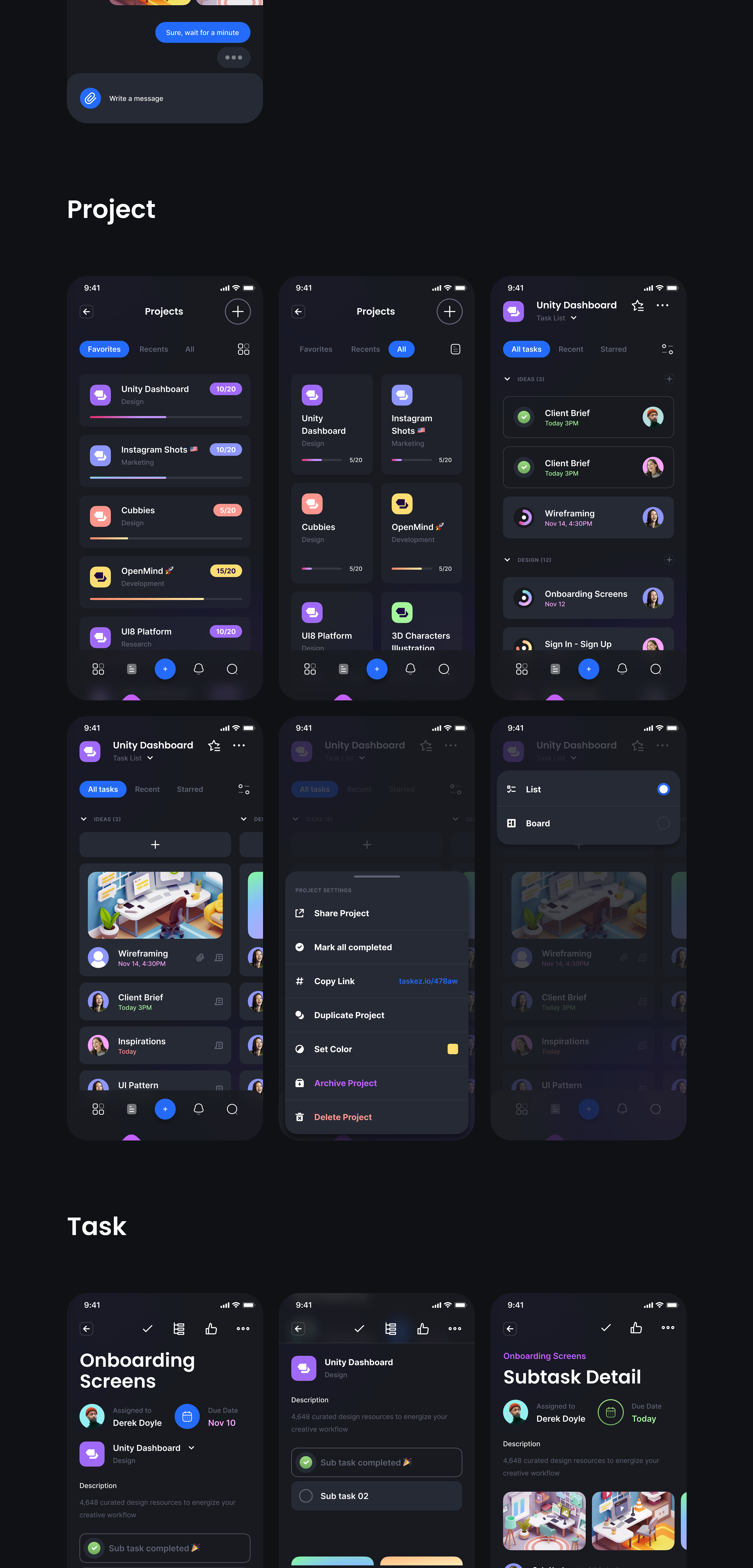 TaskZ - TaskMaster - Flutter UI Kit