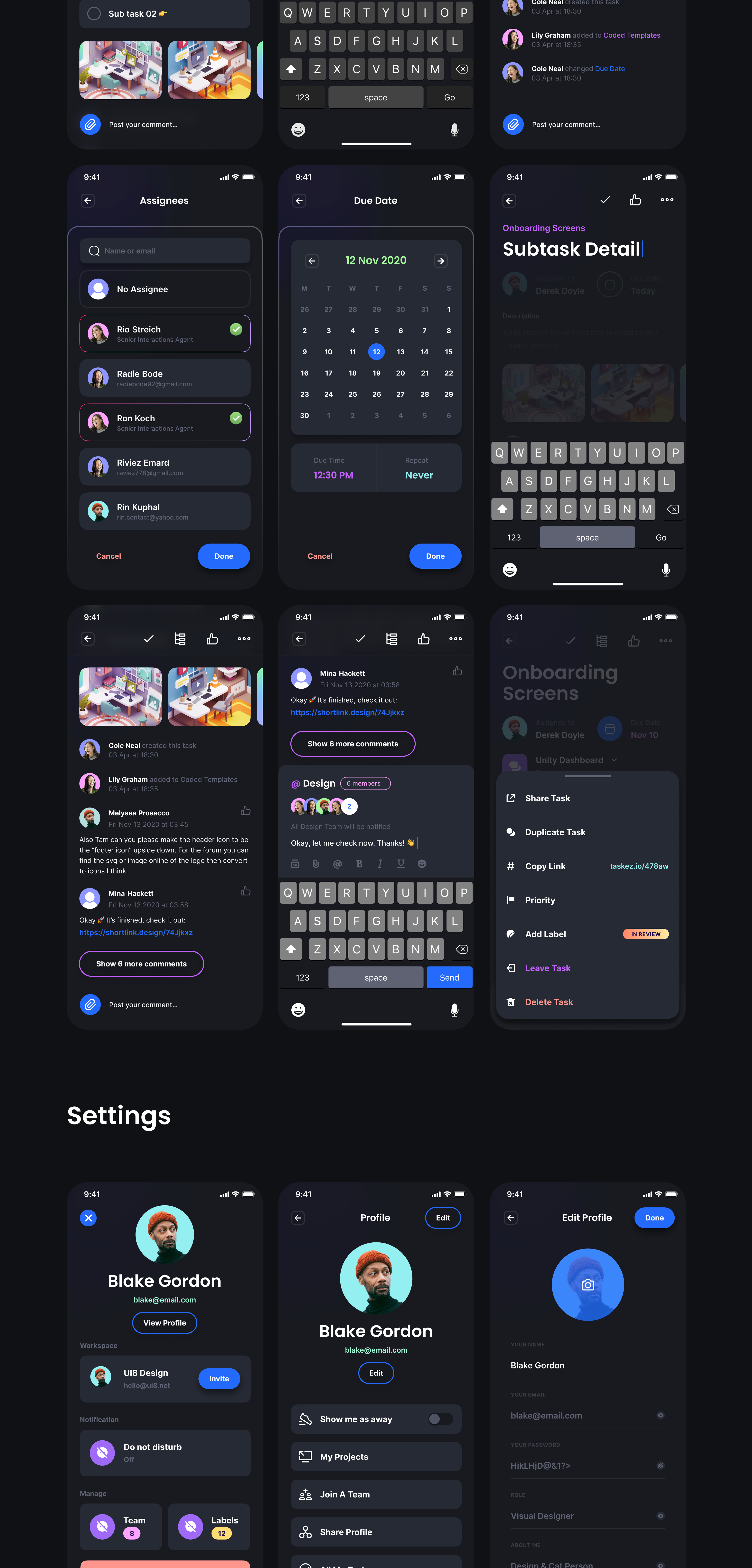 TaskZ - TaskMaster - Flutter UI Kit